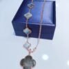 [Eternal Jewelry]COMBINED BRACELET 5 MOTIFS AND NECKLACE DARK MOP ROSE GOLD