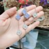 [Eternal Jewelry]CLOVER 10 MOTIFS CHALCEDONY DIAMONDS SILVER NECKLACE