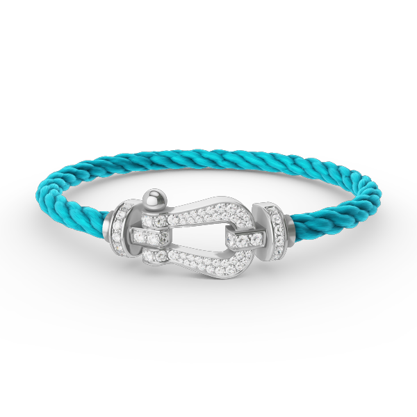 [Eternal Jewelry]FORCE LARGE HORSESHOE FULL DIAMOND BRACELET SILVER