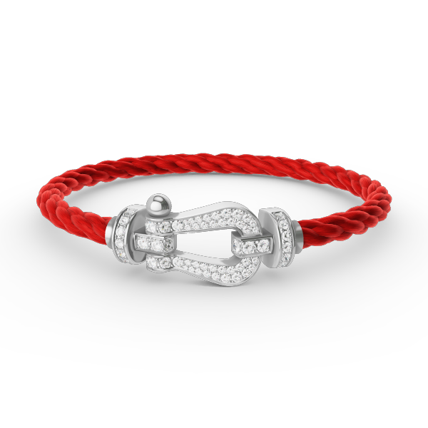 [Eternal Jewelry]FORCE LARGE HORSESHOE FULL DIAMOND BRACELET SILVER