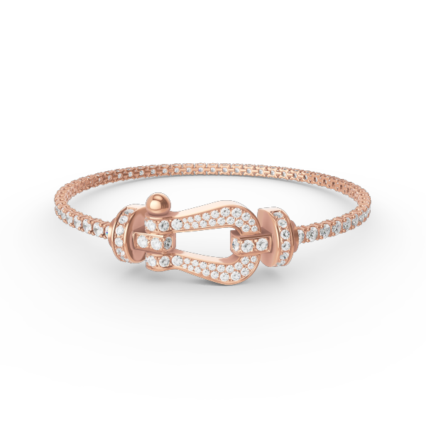 [Eternal Jewelry]FORCE  LARGE HORSESHOE FULL DIAMOND TENNIS BRACELET